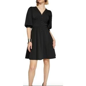 Badgley Mischka Studio Women's Black Dress Witchycore Dark Romance Flowy Size 12